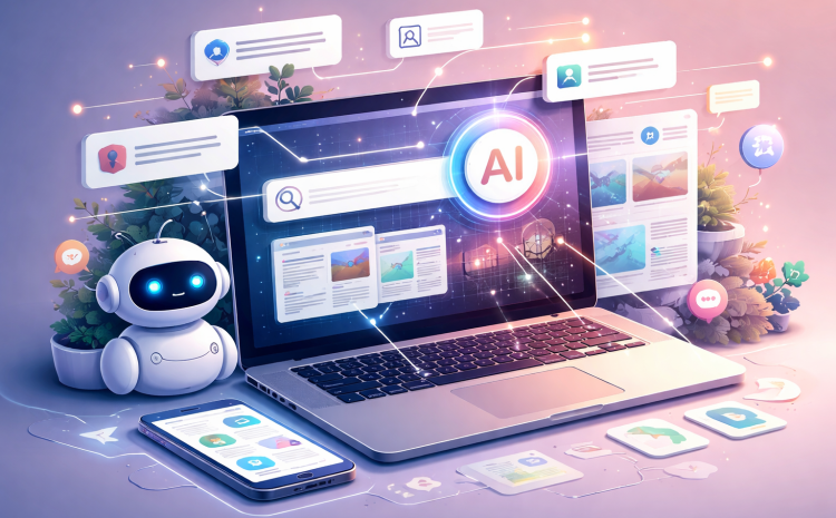 AI-powered search ecosystem showing how content is discovered across platforms without traditional clicks